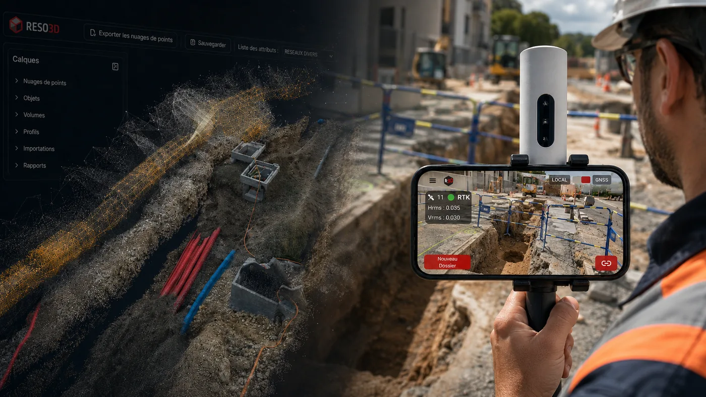 Passage d'une acquisition terrain en tranchée ouverte vers un modèle 3D exploitable dans Reso3D