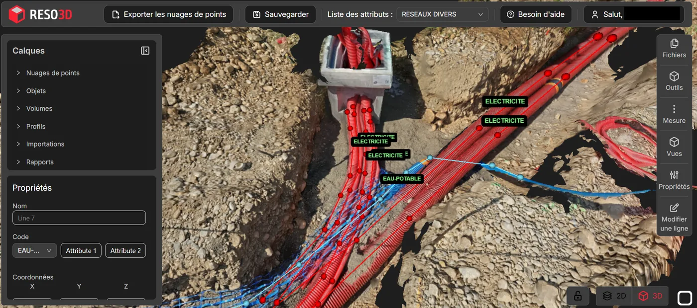 Exports et livrables préparés depuis MyReso3D